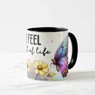 Inspirerende/Positieve Bloemige Citaat Wrap  Mok