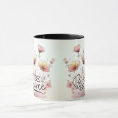 Inspirerende/Positieve Bloemige Citaat Wrap Mok (Midden)