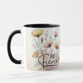 Inspirerende/Positieve Bloemige Citaat Wrap Mok (Links)