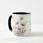 Inspirerende/Positieve Bloemige Citaat Wrap Mok (Voorkant links)