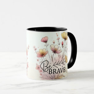 Inspirerende/Positieve Bloemige Citaat Wrap  Mok