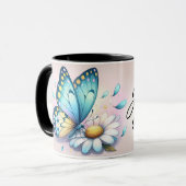 Inspirerende/Positieve Bloemige Citaat Wrap Mok (Voorkant links)
