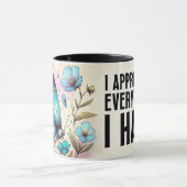 Inspirerende/Positieve Bloemige Citaat Wrap Mok (Midden)