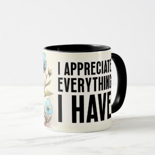 Inspirerende/Positieve Bloemige Citaat Wrap Mok