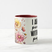 Inspirerende/Positieve Bloemige Citaat Wrap Mok (Midden)