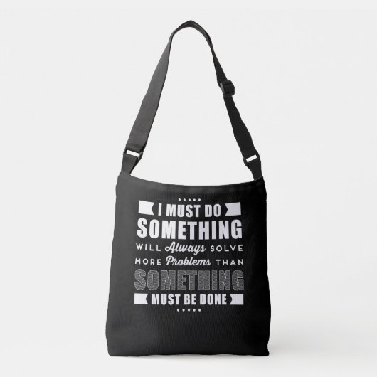 Inspirerende positieve motivatie spreuk crossbody tas (Voorkant)