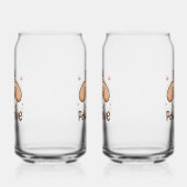 Inspirerende positieve puppyboodschap blikvorm glas (Links)