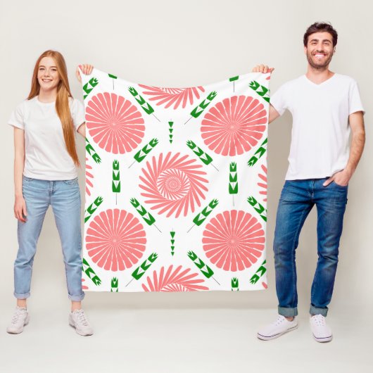 Inspirerende positieve quote moderne typografie Po Fleece Deken (In situ)