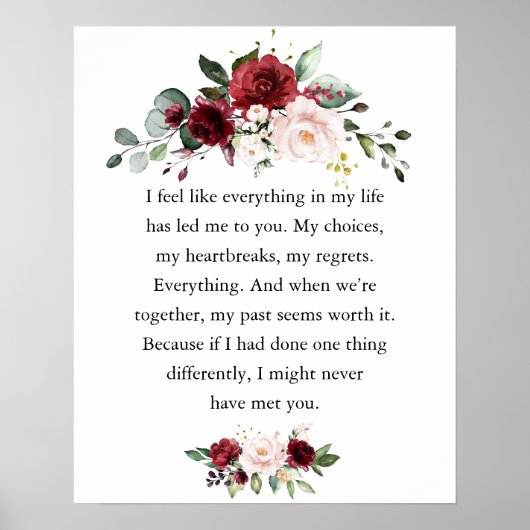 Inspirerende positieve relatie citaat bloem poster (Voorkant)