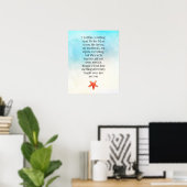 Inspirerende positieve relatiequote strand poster (Thuiskantoor)