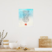 Inspirerende positieve relatiequote strand poster (Keuken)