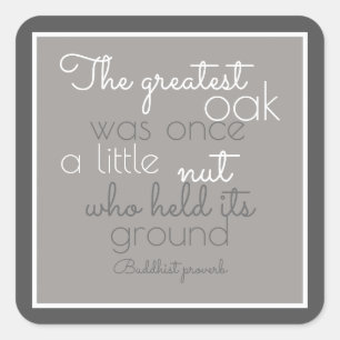 inspirerende poster citaat Boeddhistische spreuk Vierkante Sticker