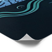 Inspirerende Poster Zeeschildpad Oceaan “Leven Is  (Hoek)