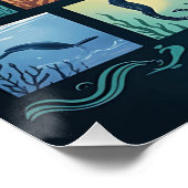 Inspirerende Poster Zeeschildpad Oceaan “Leven Is (Hoek)