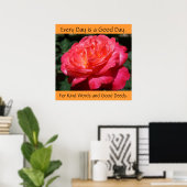 Inspirerende posters Roos Soort Woorden Goede Dade (Thuiskantoor)