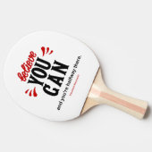 Inspirerende presidentiële beroemde quote tafeltennisbatje (Zijkant)