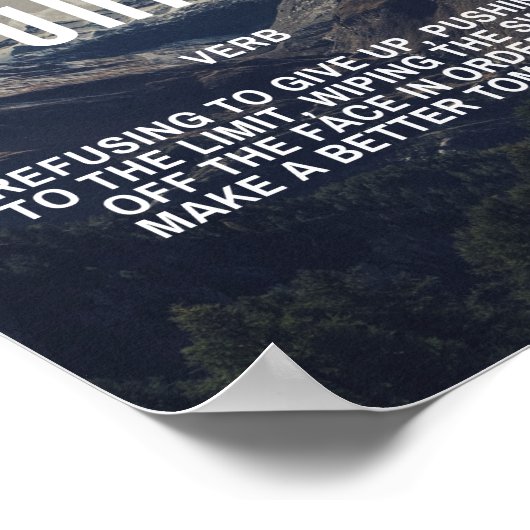 Inspirerende prijsopgave op grit poster (Hoek)