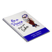 Inspirerende Quirky Bird Art | Word een stem geen Notitieboek (Rechterzijde)