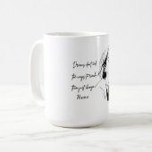 Inspirerende Quote Aangepaste Naam Koffiemok (Voorkant links)