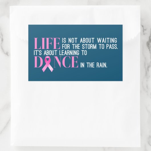 Inspirerende quote borstkankerbewustzijn | STICKER (Tas)