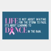 Inspirerende quote borstkankerbewustzijn | STICKER (Voorkant)