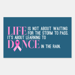 Inspirerende quote borstkankerbewustzijn   STICKER