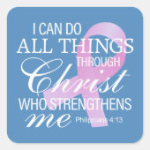 Inspirerende quote borstkankerbewustzijn | STICKER (Voorkant)