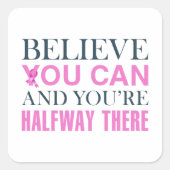 Inspirerende quote borstkankerbewustzijn | STICKER (Voorkant)