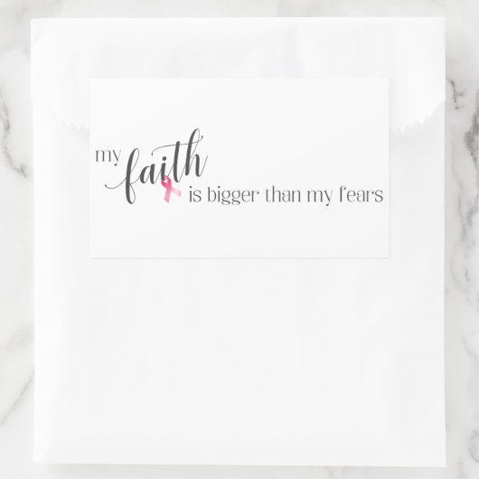 Inspirerende quote borstkankerbewustzijn | STICKER (Tas)