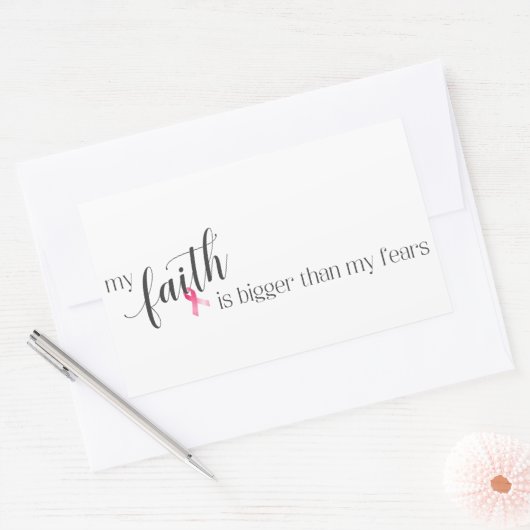 Inspirerende quote borstkankerbewustzijn | STICKER (Envelop)