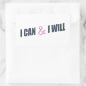 Inspirerende quote borstkankerbewustzijn | STICKER (Tas)