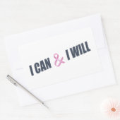 Inspirerende quote borstkankerbewustzijn | STICKER (Envelop)