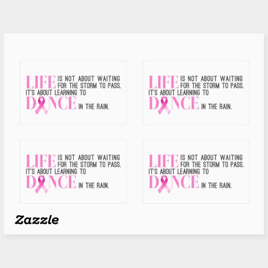 Inspirerende quote borstkankerbewustzijn | STICKER (Vel)