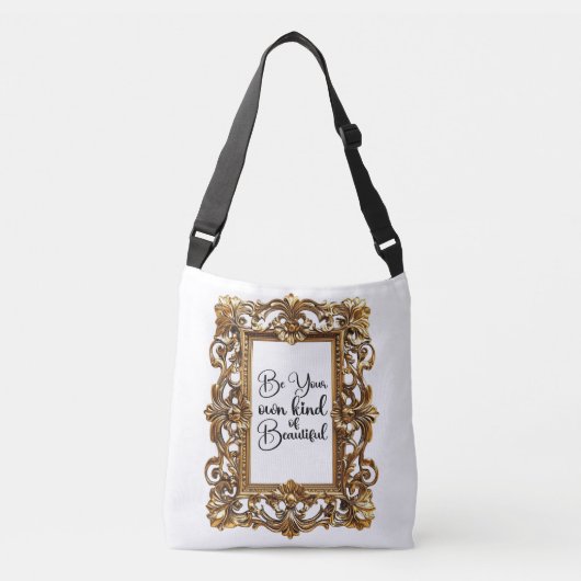 inspirerende quote crossbody tas (Voorkant)