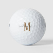 Inspirerende Quote Dream Big Monogram Initiaal Gol Golfballen (Voorkant)
