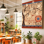 Inspirerende quote Floral Tree Dragonfly Inspirvit Poster