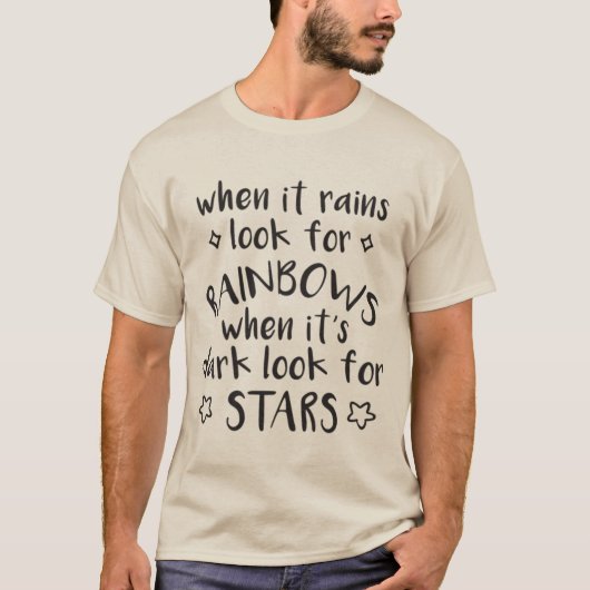 Inspirerende Quote Heren T-Shirt - Regenbogen (Voorkant)