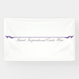 Inspirerende Quote Hier Invoegen - Paars Spandoek