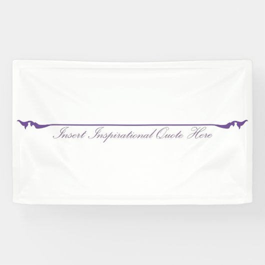 Inspirerende Quote Hier Invoegen - Paars Spandoek (Horizontaal)