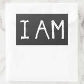 Inspirerende quote "Ik Ben" Rechthoekige Sticker (Tas)