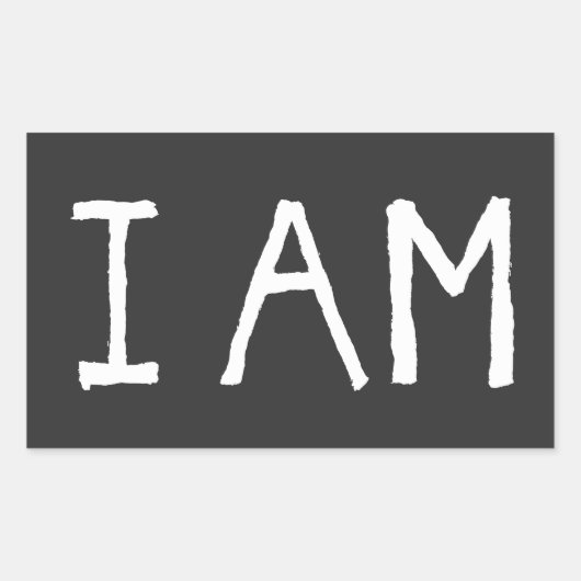 Inspirerende quote "Ik Ben" Rechthoekige Sticker (Voorkant)