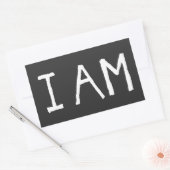 Inspirerende quote "Ik Ben" Rechthoekige Sticker (Envelop)