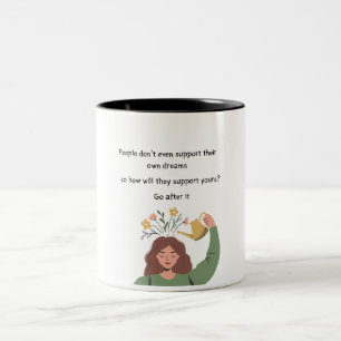 Inspirerende Quote Koffiemok Motiverend Cadeau Tweekleurige Koffiemok
