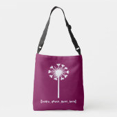 Inspirerende quote komt hier crossbody tas (Achterkant)