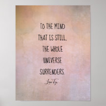 inspirerende quote Lao Tzu in warme tonen met dist