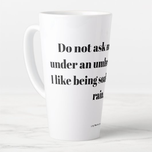 Inspirerende quote latte mok (Linkerhoek)
