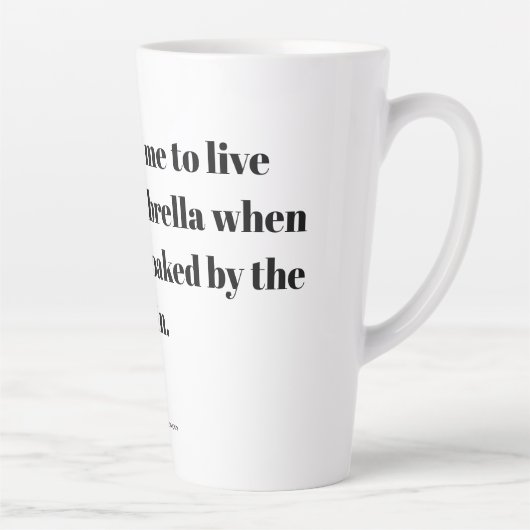 Inspirerende quote latte mok (Rechts)