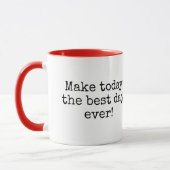 Inspirerende quote met stickfiguremeisje mok (Links)
