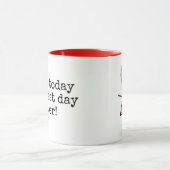 Inspirerende quote met stickfiguremeisje mok (Midden)