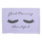 Inspirerende quote met zwarte wimpers kussensloop (Voorkant-Links)